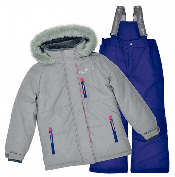 Зимний костюм детский куртка и полукомбинезон Perlim pinpin Серый/Синий 7-9 лет VH262A