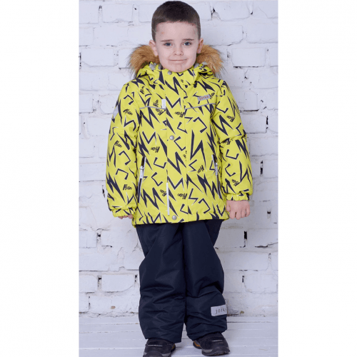 Зимний костюм детский куртка и полукомбинезон JOIKS Черный/Желтый 2-3 года KB302