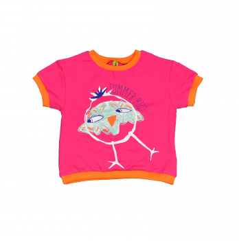 Детская футболка для девочки Smil Розовый цитрус Малиновый 4-5 лет 110641