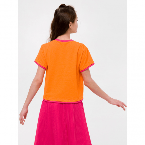 Детская футболка для девочки Smil Розовый цитрус Оранжевый 14 лет 110648