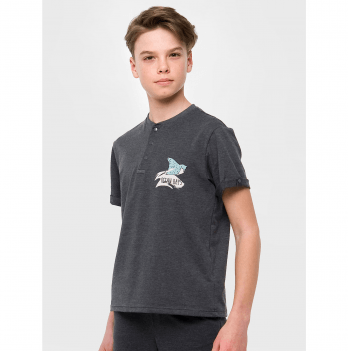 Детская футболка для мальчика Smil Глубины океана Серый 12-13 лет 110627-1
