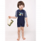 Детский комбинезон для плавания Keyzi Синий/Белый 2-5 лет Dino body