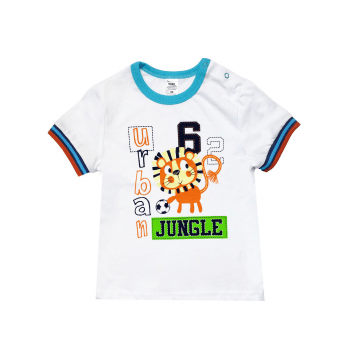 Детская футболка для мальчика Smil Ребятам о зверятах Белый 9-18 месяцев 110624