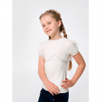 Детская блузка для девочки Smil Молочный от 8 до 9 лет 114798