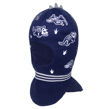Зимняя шапка шлем детская Девид стар Синий 1-1,5 лет 2206