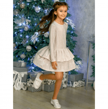 Нарядное платье на девочку JULA KIDS Молочный 7-10 лет 221117
