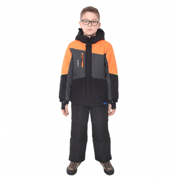 Зимний костюм детский куртка и полукомбинезон Conifere Черный/Оранжевый 9 лет CF16610