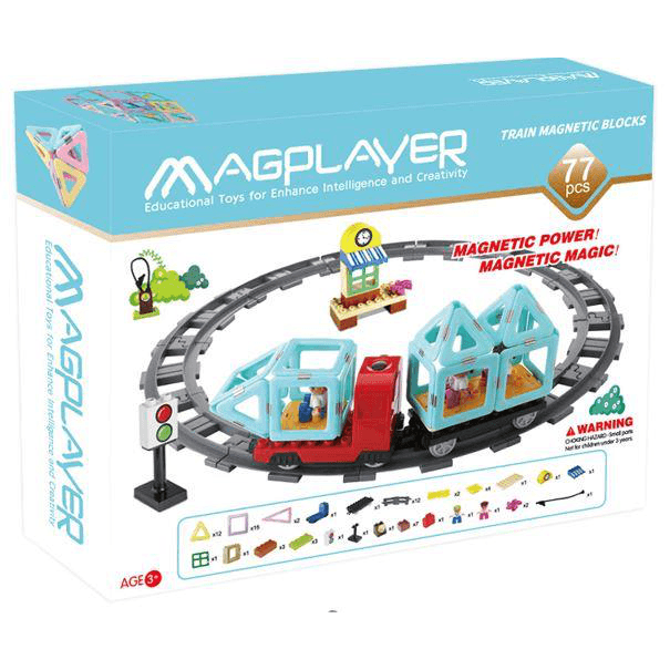 Конструктор Magplayer Железная дорога 77 шт MPH2-77 Конструктор Magplayer Железная дорога 77 шт MPH2-77