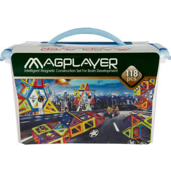 Конструктор Magplayer Магнитный набор бокс 118 шт MPT-118