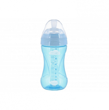 Антиколиковая бутылочка для кормления Nuvita Mimic Cool 250 мл от 3 месяцев Голубой NV6032SKY