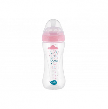 Антиколиковая бутылочка для кормления Nuvita Mimic Cool 330 мл от 4 месяцев Розовый NV6051ROSA