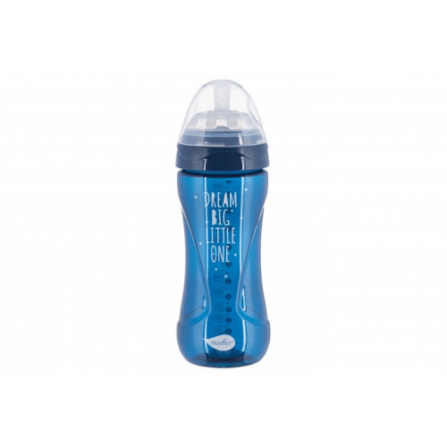 Антиколиковая бутылочка для кормления Nuvita Mimic Cool 330 мл от 4 месяцев Темно-синий NV6052NIGHTBLUE