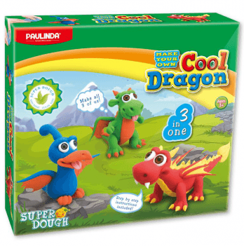 Пластилин Paulinda Super Dough Cool Dragon Драконы 3 в 1 PL-081554