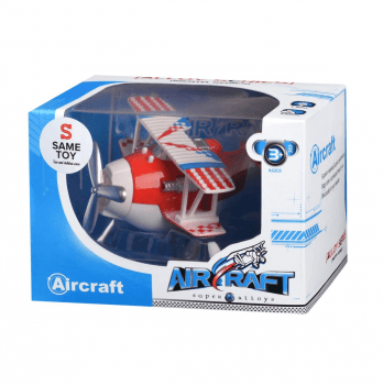 Детская игрушка самолет Same Toy Aircraft Металлический инерционный Красный SY8012Ut-3