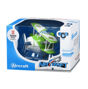 Детская игрушка самолет Same Toy Aircraft Металлический инерционный Зеленый SY8012Ut-4