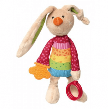 Мягкая игрушка кролик с погремушкой Sigikid 26 см 41419SK