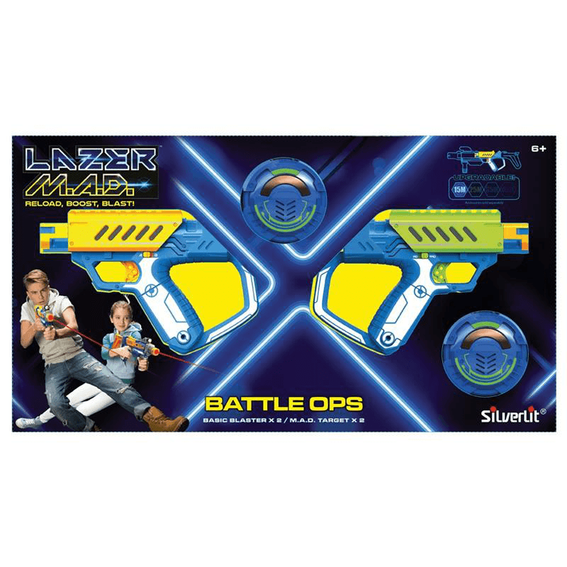 Детская игрушка бластер Silverlit Lazer M.A.D. Двойной набор LM-86845 Детская игрушка бластер Silverlit Lazer M.A.D. Двойной набор LM-86845