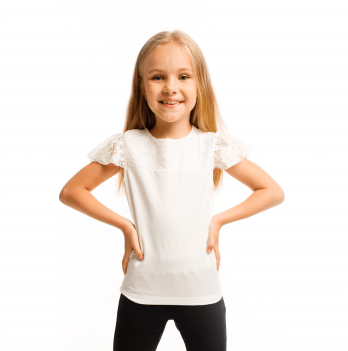 Детская блузка для девочки Vidoli от 9 до 10 лет Молочный G-22957S_milk