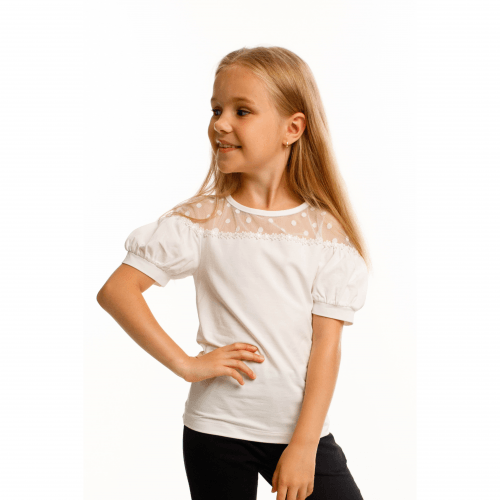 Детская блузка для девочки Vidoli Молочный от 9 до 10 лет G-22958S_milk