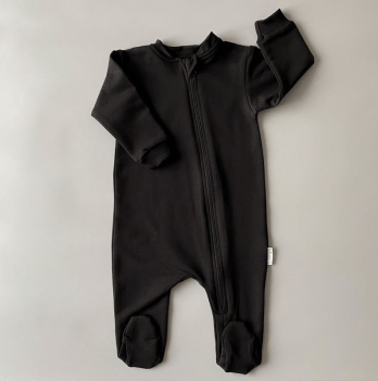 Человечек для новорожденных из двунитки Boonyx Black от 0 до 2 лет Черный BonSl-Black