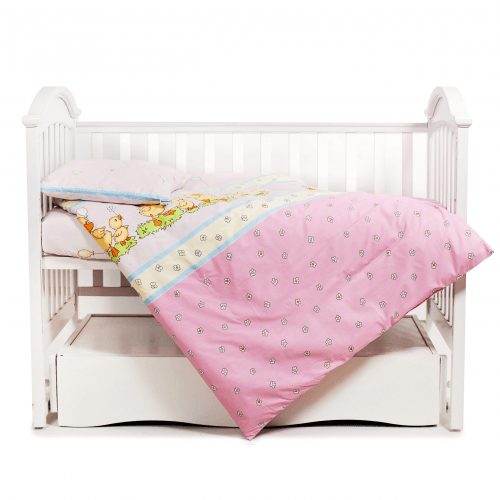 Детское постельное белье в кроватку Twins Comfort Розовый 3 элем 3051-C-026
