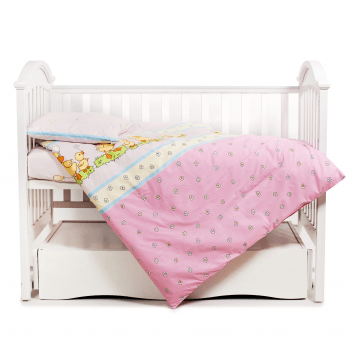 Детское постельное белье в кроватку Twins Comfort Розовый 3 элем 3051-C-026