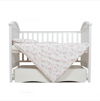 Детское постельное белье в кроватку Twins Comfort line Единорог Розовый 3054-C-066