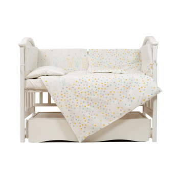 Детское постельное белье в кроватку Twins Eco Line New Белый/Мятный 6 элем 4091-E-022