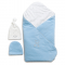 Конверт одеяло для новорожденных + 2 шапочки Twins Голубой 9064-TC-04
