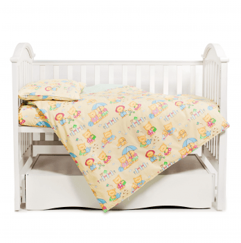 Детское постельное белье в кроватку Twins Comfort Желтый/Голубой 3 элем 3051-C-014