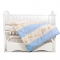 Детское постельное белье в кроватку Twins Comfort Бежевый/Голубой 3 элем 3051-C-015