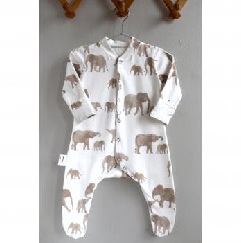 Человечек для новорожденных MWing Слоны Молочный от 0 до 6 мес 101-56