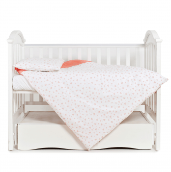 Детское постельное белье в кроватку Twins Romantic Розовый/Белый 3024-R-005