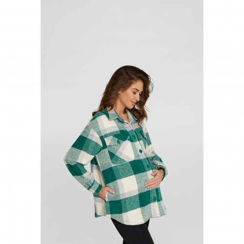 Рубашка байковая для беременных Lullababe Monaco Зеленый LB01MN163