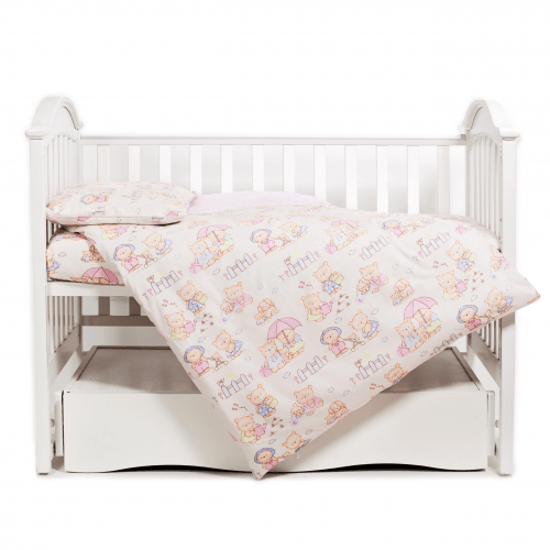 Детское постельное белье в кроватку Twins Comfort Светло-розовый 3 элем 3051-C-013