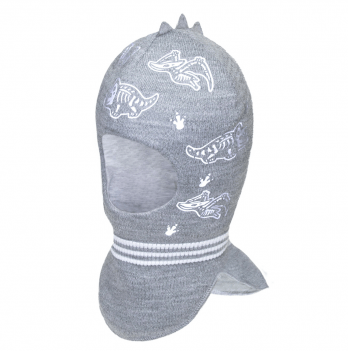 Зимняя шапка шлем детская Девид стар Серый 2-7 лет 2206