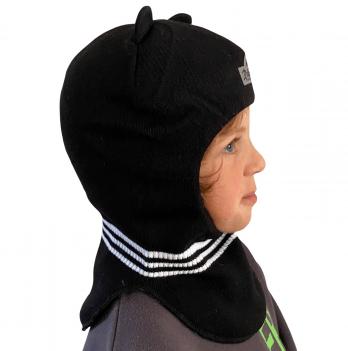 Зимняя шапка шлем детская Девид стар Черный 2-6 лет 21451