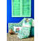 Детское постельное белье и бортики в кроватку Karaca Home Bummer indigo Белый/Мятный 10 предметов svt-2000022254045