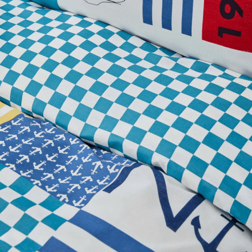 Постельное белье для подростков Nautica Home Sailing Race Красный/Синий 160х220 svt-2000022305259