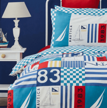 Постельное белье для подростков Nautica Home Sailing Race Красный/Синий 160х220 svt-2000022305259