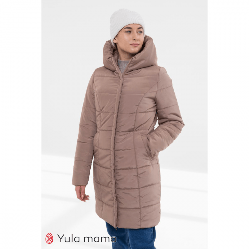 Зимнее пальто для беременных Юла Мама Eyla Капучино OW-42.021