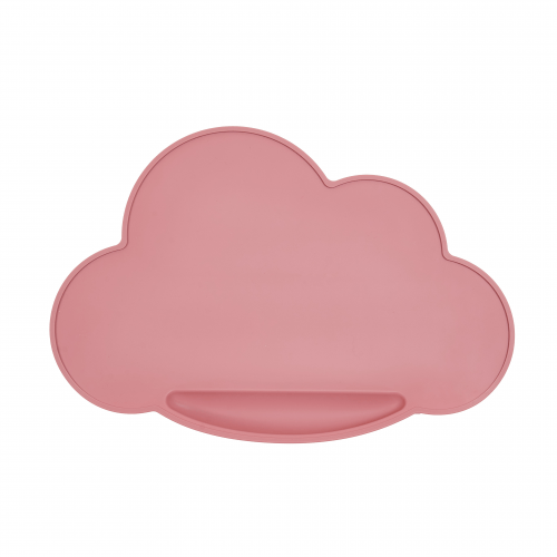 Детский коврик силиконовый для приема пищи Twins Cloud Темно-розовый TC-03-24