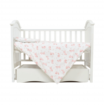 Детское постельное белье в кроватку Twins Premium Glamour Limited Белый/Розовый 3064-PGNEWZ-08