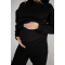 Зимний спортивный костюм на флисе для беременных и кормящих To Be Черный 4464115-4