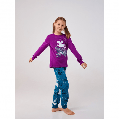 Пижама детская Smil Волшебные сны Фиолетовый/Бирюзовый 8-9 лет 104692