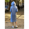 Трикотажное платье на флисе для беременных и кормящих Dianora Голубий 2235 1426