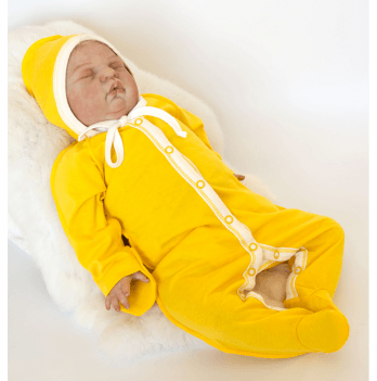 Человечек для новорожденных с шапочкой Interkids Сонечко Желтый от 0 до 3 мес 6047