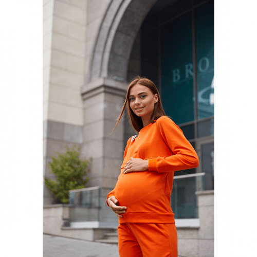 Спортивный костюм для беременных и кормящих Lullababe Detroit Orange Оранжевый LB07DT152