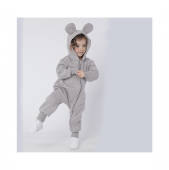 Детский комбинезон из трехнитки Bunny BOX Серый от 0 до 9 мес 016562