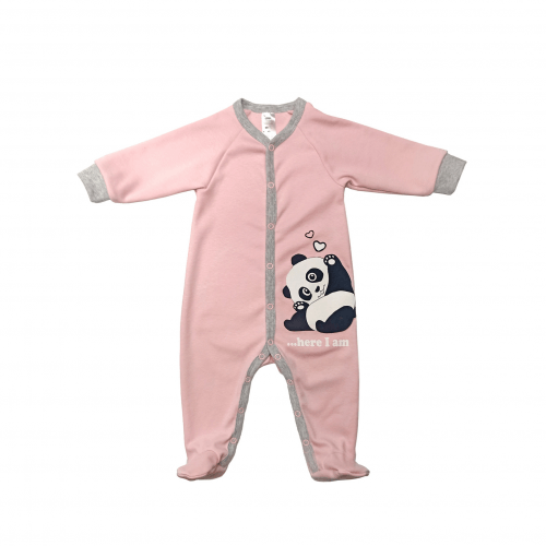 Человечек детский Smil Funny pandas Розовый 6-9 месяцев 108644
